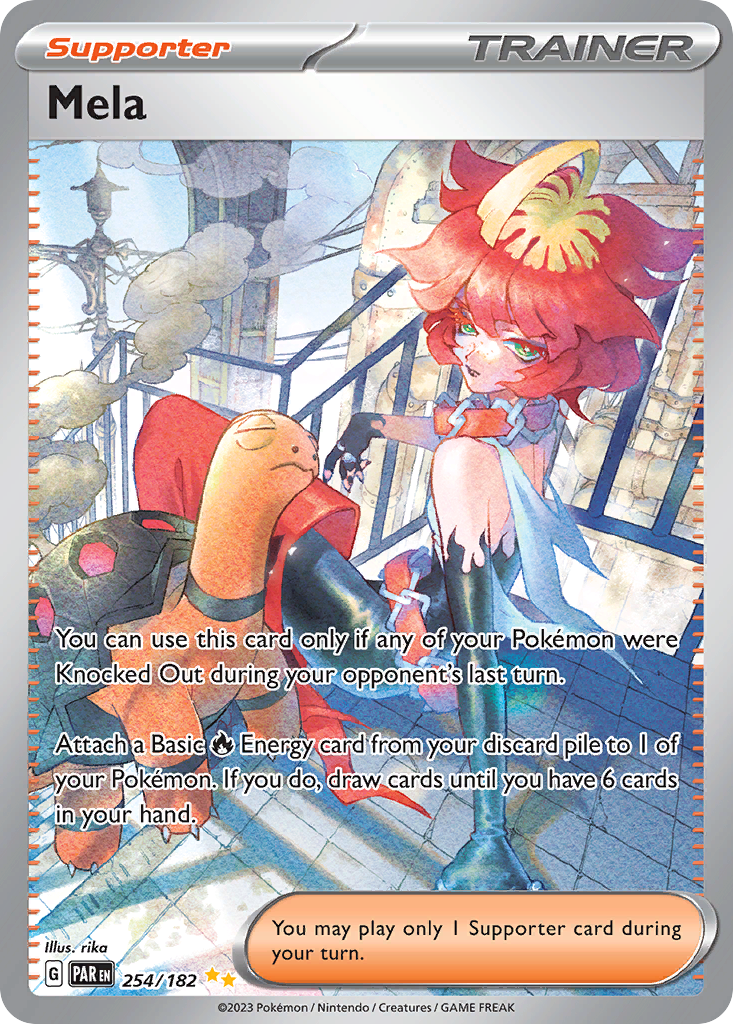 Mela 254/182 Special Illustration Rare Paradox Rift Pokemon Holo NM