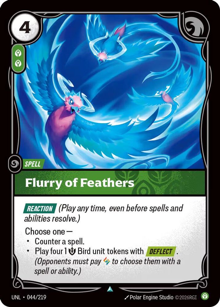 Flurry of Feathers 044/219 Uncommon Unleashed Riftbound NM