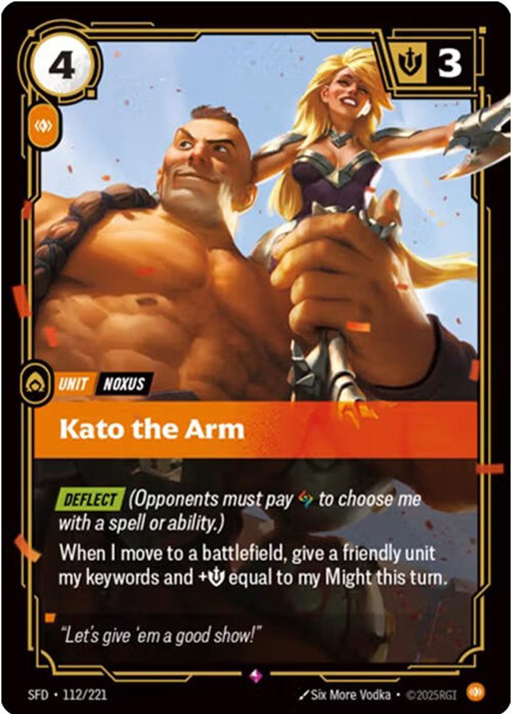 Kato the Arm 112/221 Rare Spiritforged Foil