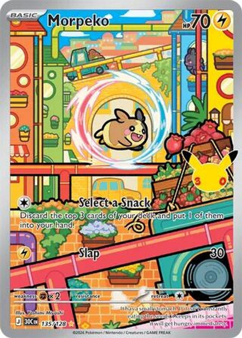 Morpeko 135/128 Illustration Rare ME: 30th Celebration Holo