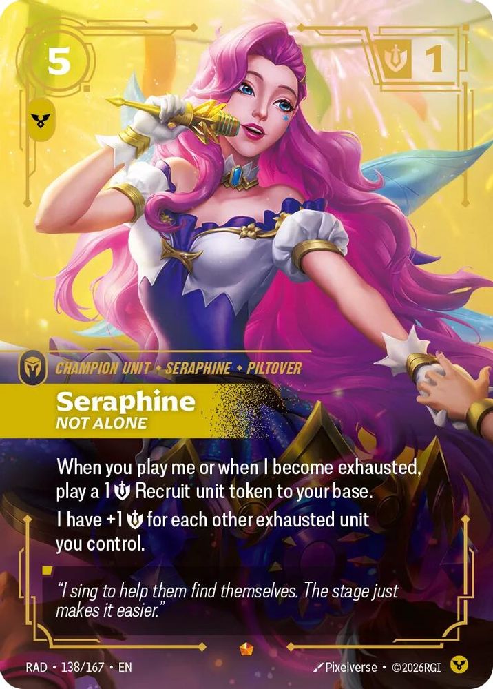 Seraphine, Not Alone 138/167 Epic Radiance Riftbound Foil NM