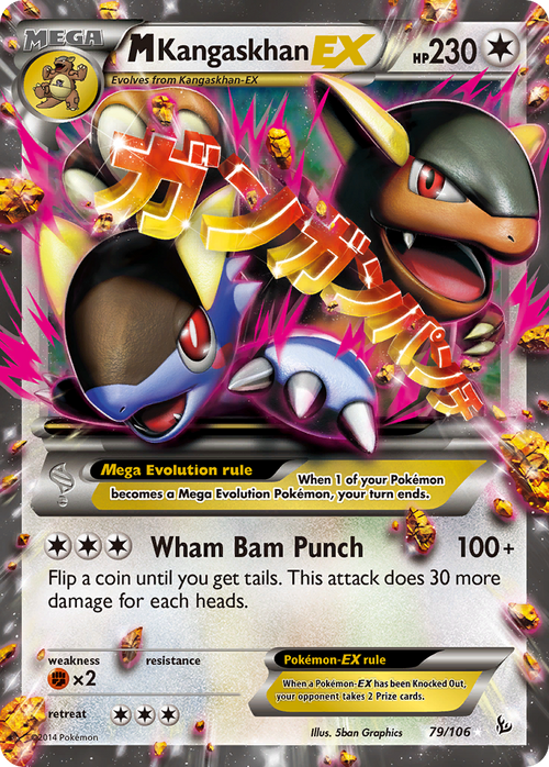 M Kangaskhan EX 79/106 Holo Ultra Rare Flashfire