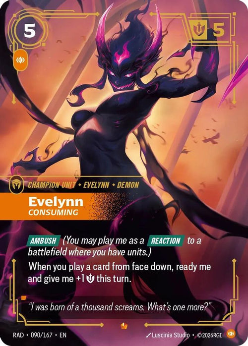 Evelynn, Consuming 090/167 Epic Radiance Foil