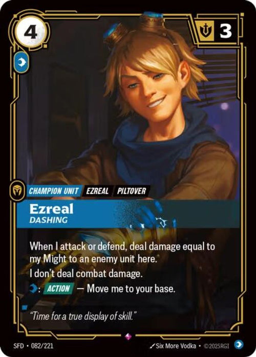 Ezreal - Dashing 082/221 Rare Spiritforged Foil