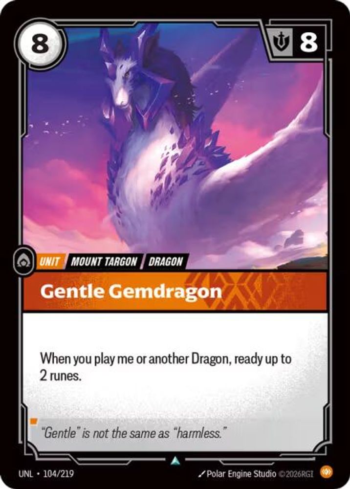 Gentle Gemdragon 104/219 Uncommon Unleashed