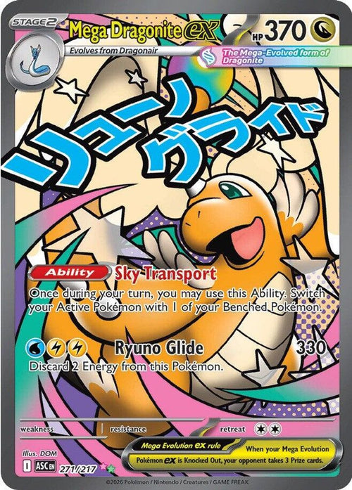 Mega Dragonite ex 271/217 Mega Attack Rare Ascended Heroes Holo