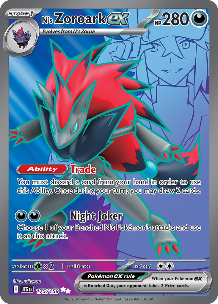 N's Zoroark ex 175/159 Ultra Rare Journey Together Holo