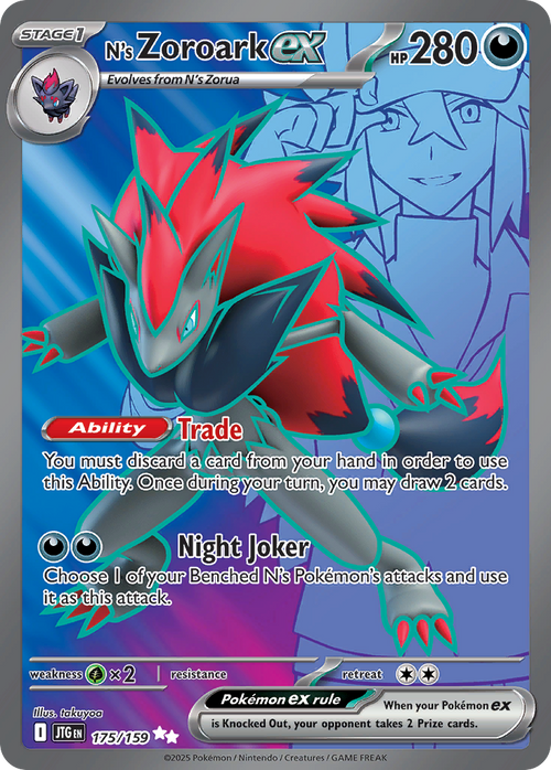 N's Zoroark ex 175/159 Ultra Rare Journey Together Holo