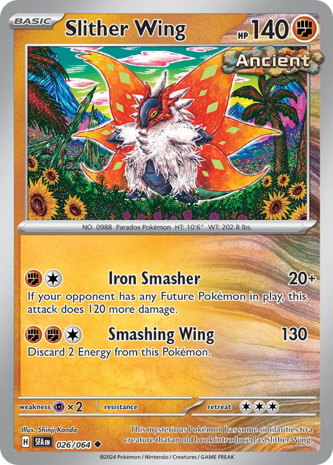 Slither Wing 026/064 Uncommon Shrouded Fable Pokemon NM