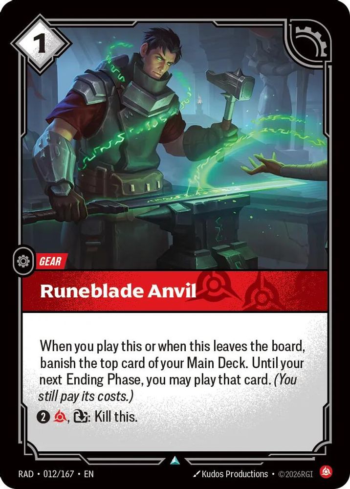 Runeblade Anvil 012/167 Uncommon Radiance Riftbound Foil NM