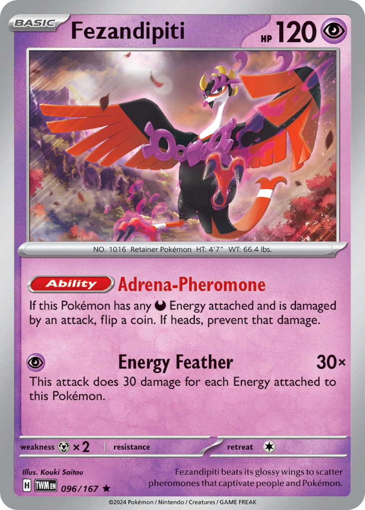 Fezandipiti 096/167 Rare Twilight Masquerade Reverse Holo