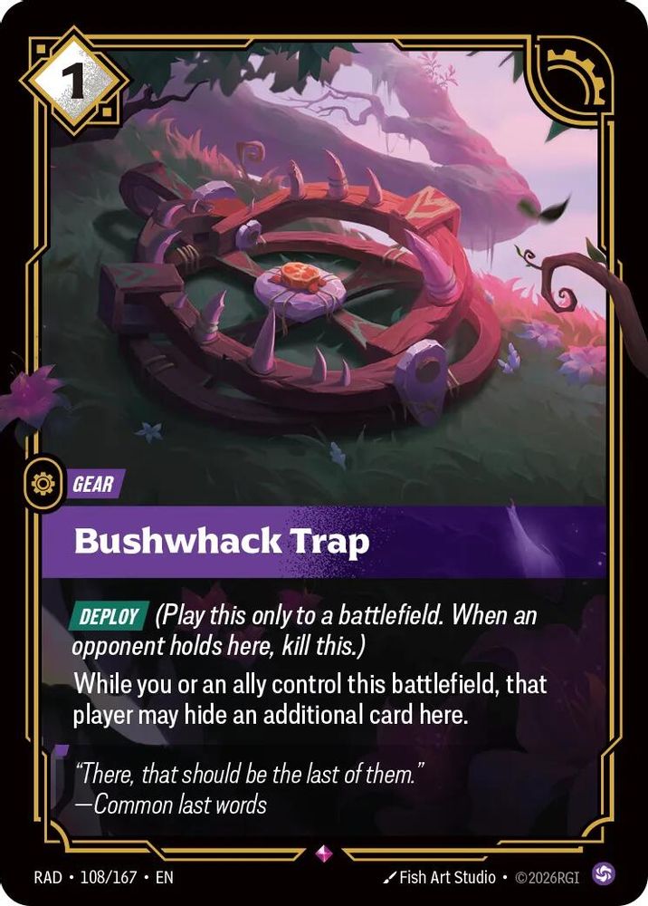 Bushwhack Trap 108/167 Rare Radiance Riftbound Foil NM