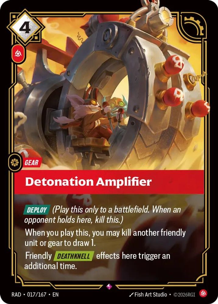 Detonation Amplifier 017/167 Rare Radiance Riftbound Foil NM