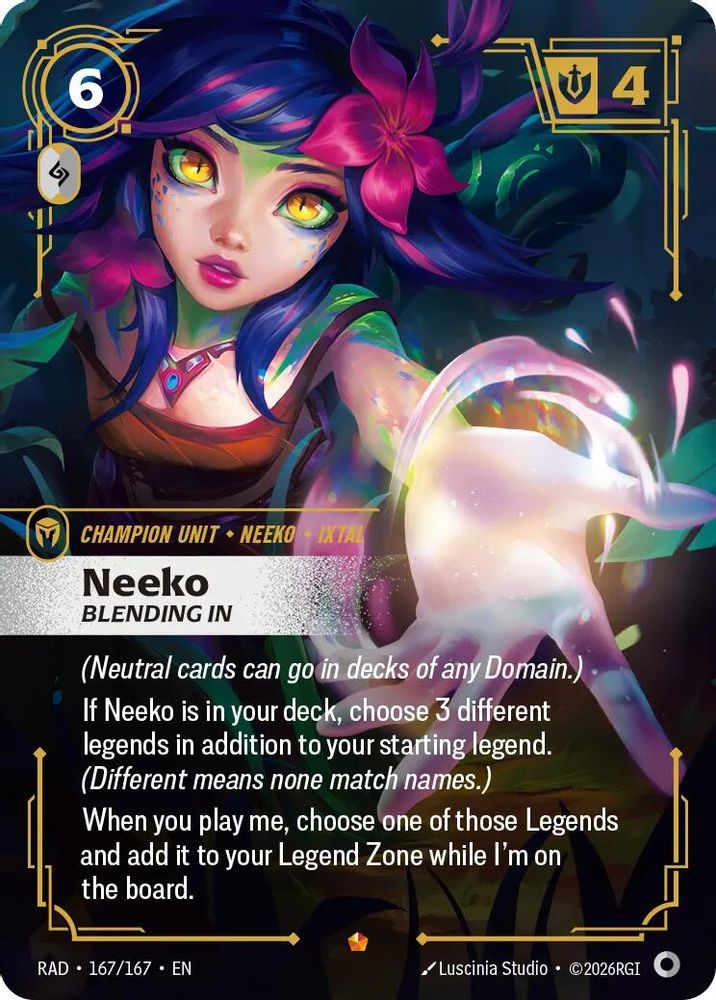 Neeko, Bleeding In 167/167 Epic Radiance Riftbound Foil NM