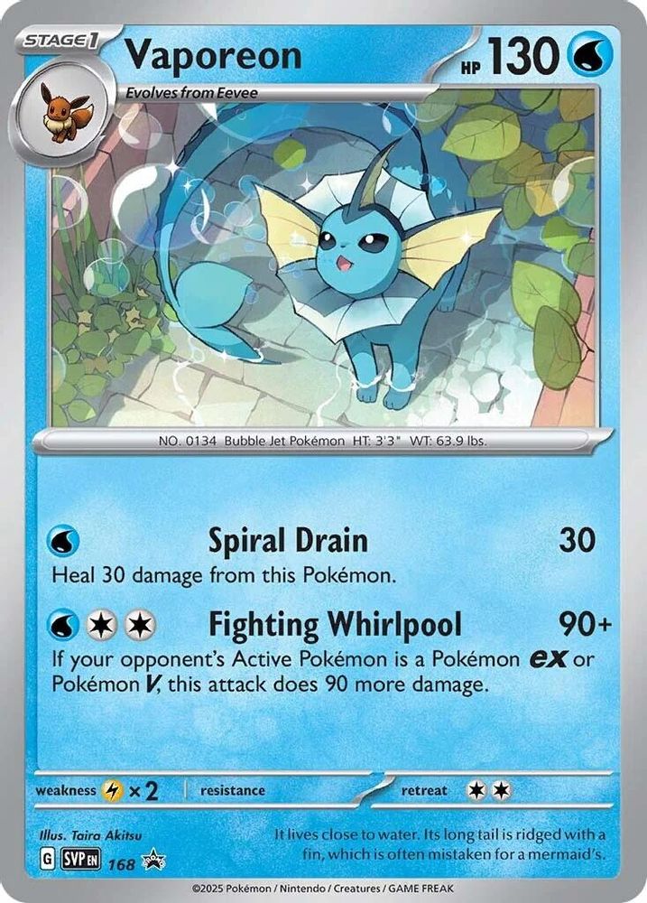 Vaporeon (Cosmos Holo) 168 Promo Scarlet & Violet Promo