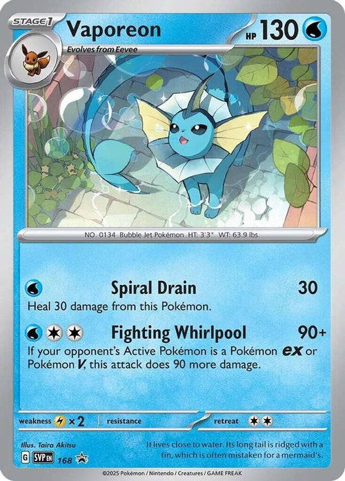 Vaporeon (Cosmos Holo) 168 Promo Scarlet & Violet Promo