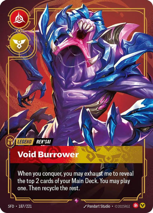 Rek'sai - Void Burrower 187/221 Rare Spiritforged Foil
