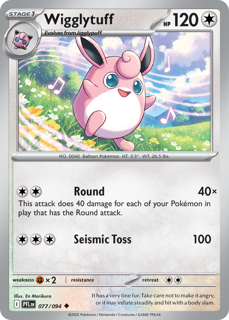Wigglytuff 077/094 Uncommon Phantasmal Flames Reverse Holo