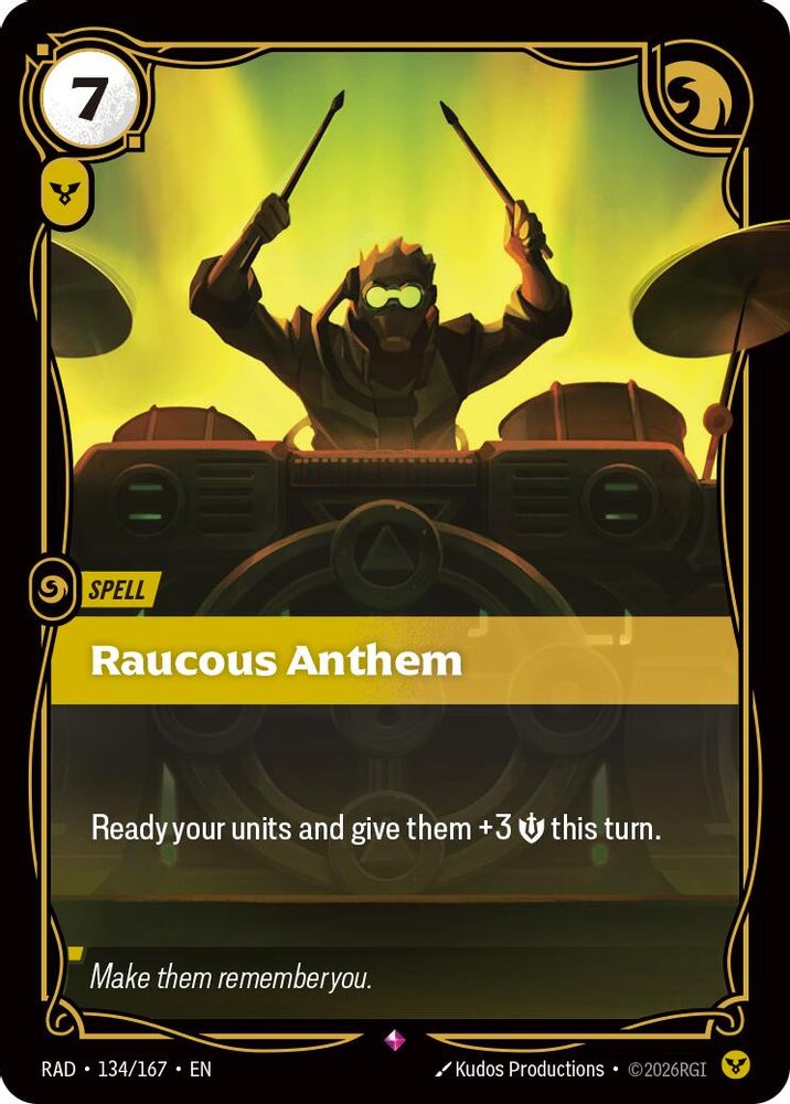 Raucous Anthem 134/167 Rare Radiance Riftbound Foil NM