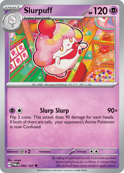Slurpuff 090/167 Uncommon Twilight Masquerade Reverse Holo