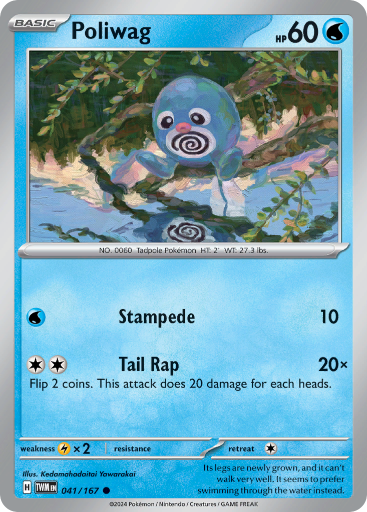 Poliwag 041/167 Common Twilight Masquerade Reverse Holo