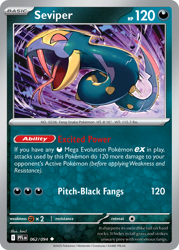 Seviper 062/094 Uncommon Phantasmal Flames