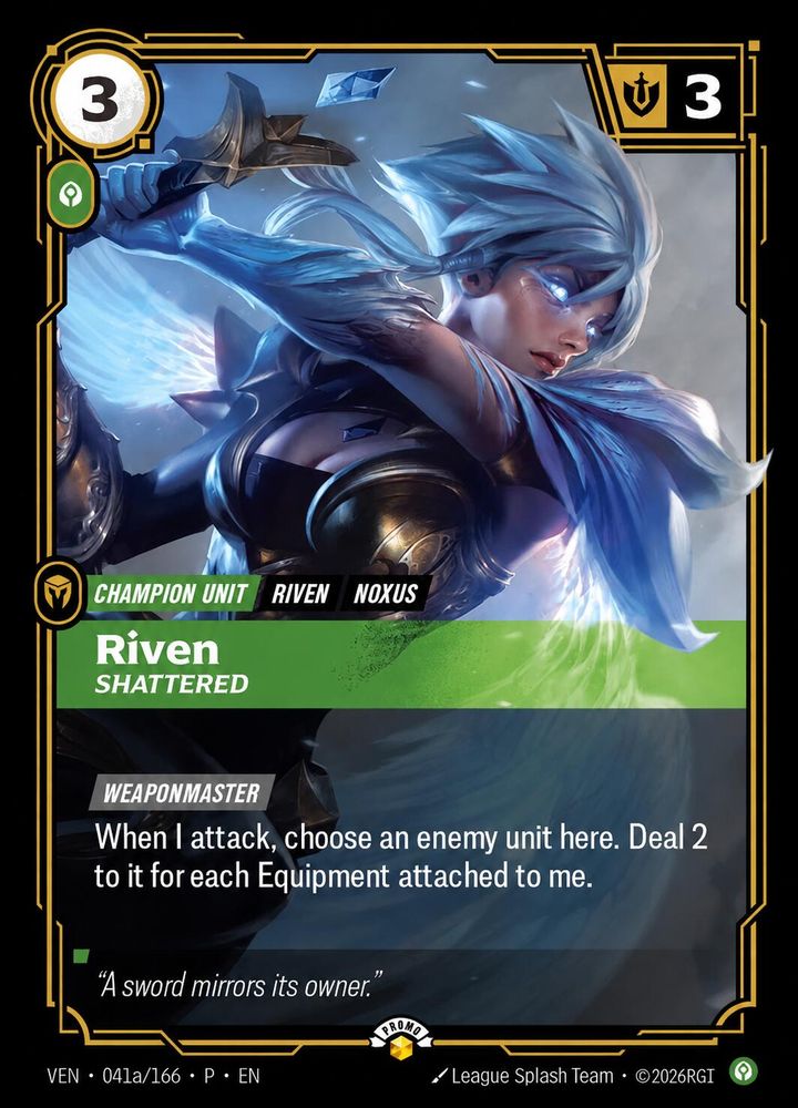 Riven, Shattered 041A/166 Promo Riftbound Promotional Cards Foil