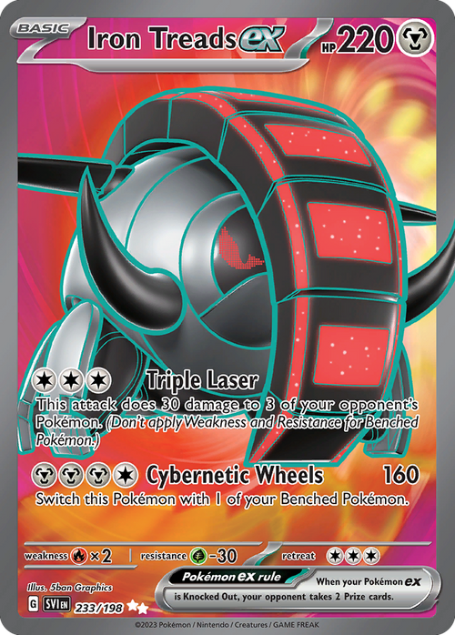 Iron Treads ex 233/198 Ultra Rare Scarlet & Violet Holo
