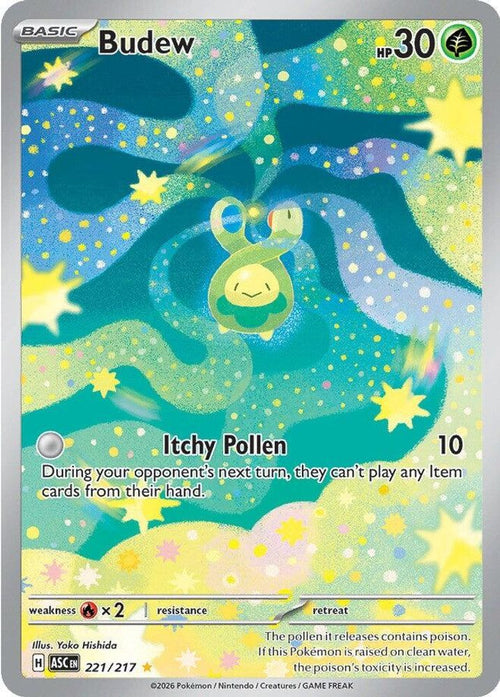 Budew 221/217 Illustration Rare Ascended Heroes Holo