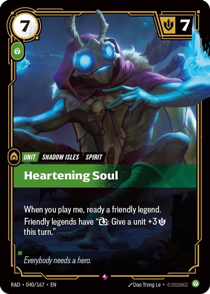 Heartening Soul 040/167 Rare Radiance Riftbound Foil NM