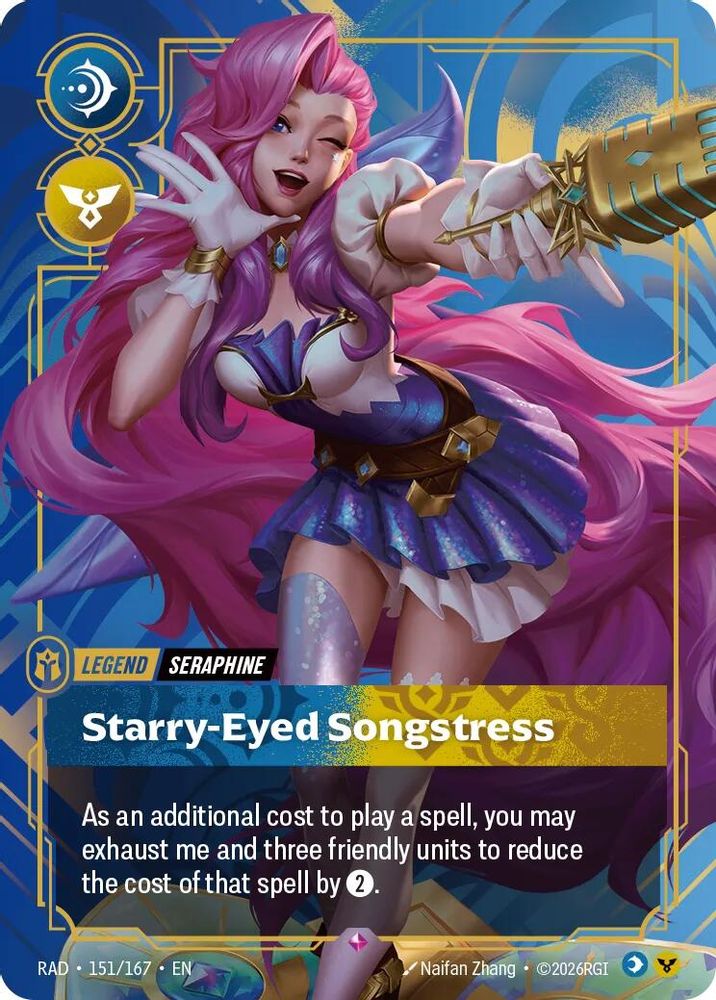 Seraphine, Starry-Eyed Songstress 151/167 Rare Radiance Riftbound Foil NM