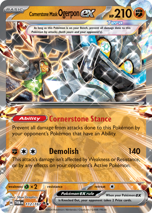 Cornerstone Mask Ogerpon ex 112/167 Twilight Masquerade Holo