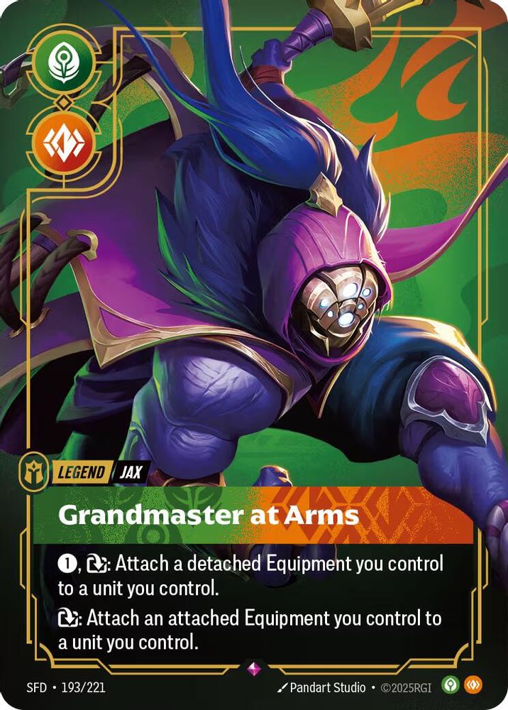 Jax - Grandmaster At Arms 193/221 Rare Spiritforged Foil