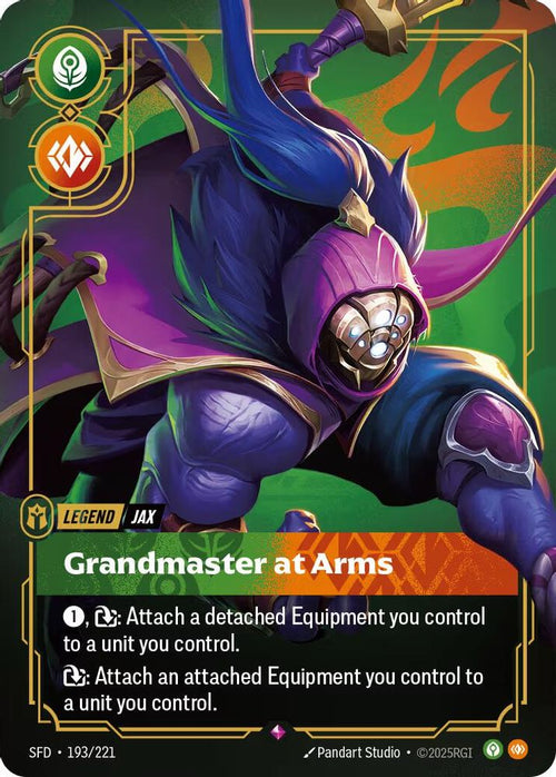 Jax - Grandmaster At Arms 193/221 Rare Spiritforged Foil