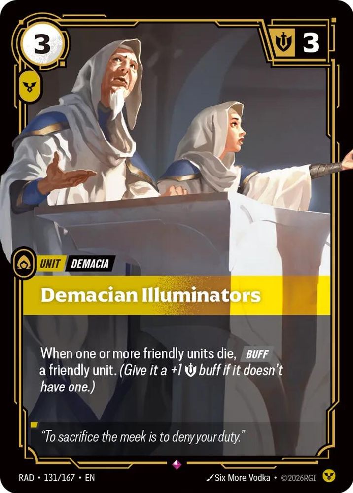 Demacian Illuminators 131/167 Rare Radiance Foil