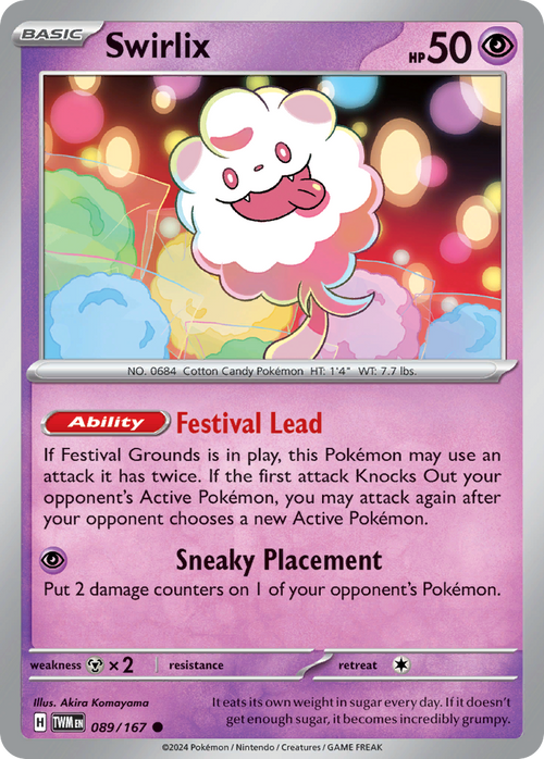 Swirlix 089/167 Common Twilight Masquerade Reverse Holo