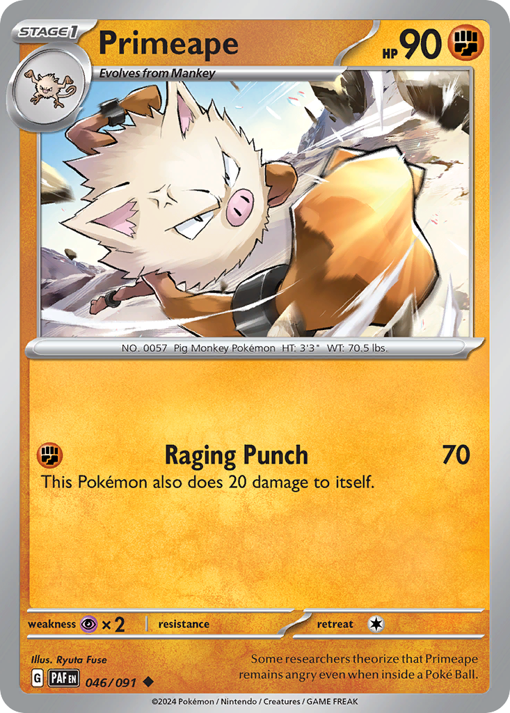 Primeape 046/091 Uncommon Paldean Fates