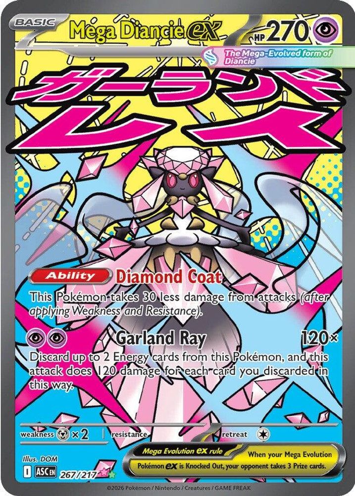 Mega Diancie ex 267/217 Mega Attack Rare Ascended Heroes Holo