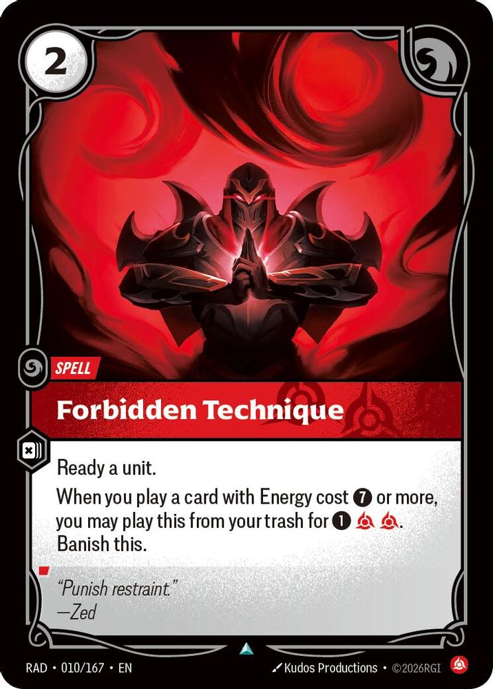 Forbidden Technique 010/167 Uncommon Radiance Riftbound NM