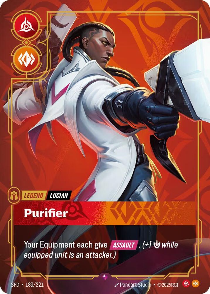 Lucian - Purifier 183/221 Rare Spiritforged Foil