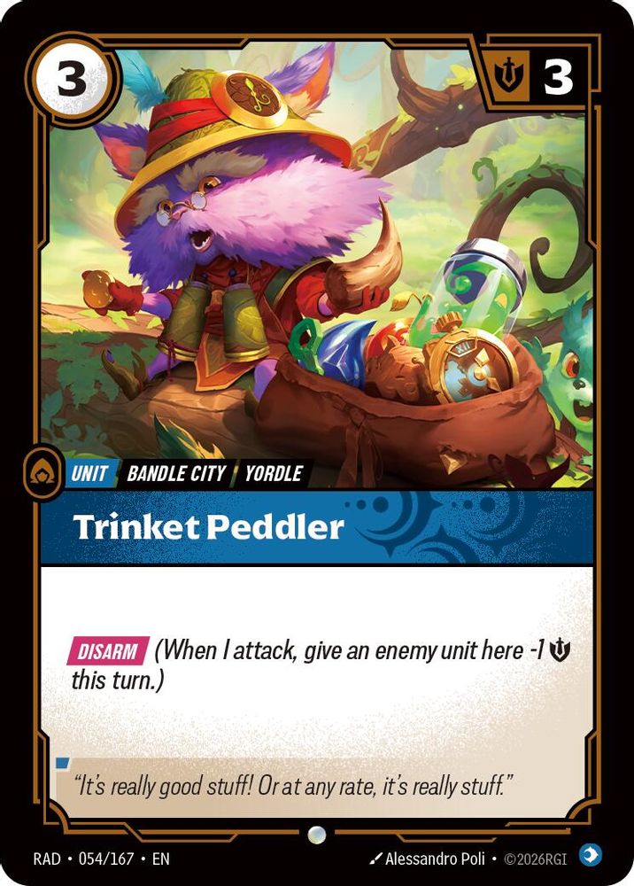 Trinket Peddler 054/167 Common Radiance Riftbound Foil NM