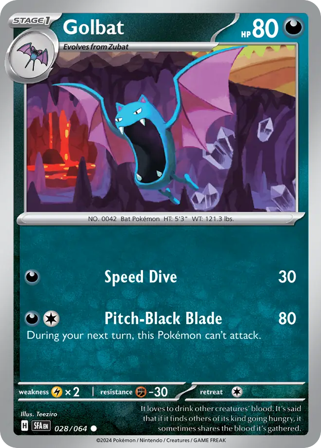 Golbat 028/064 Common Shrouded Fable Pokemon NM