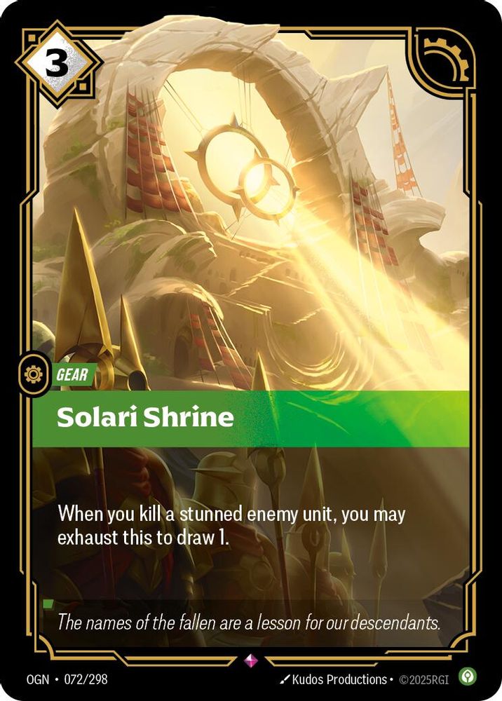 Solari Shrine 072/298 Rare Origins Foil