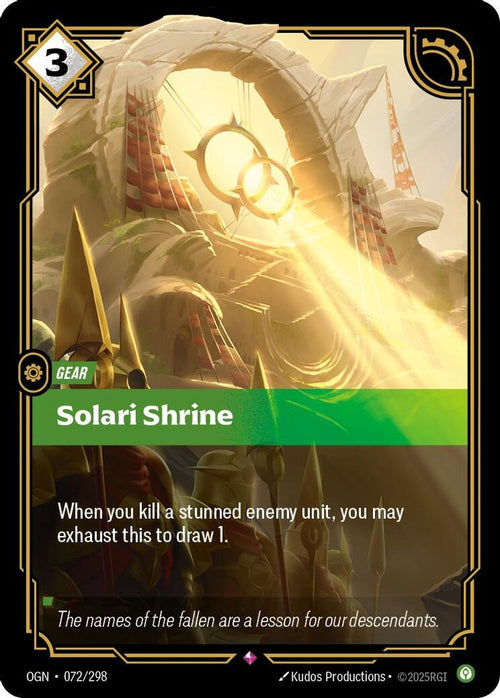 Solari Shrine 072/298 Rare Origins Foil