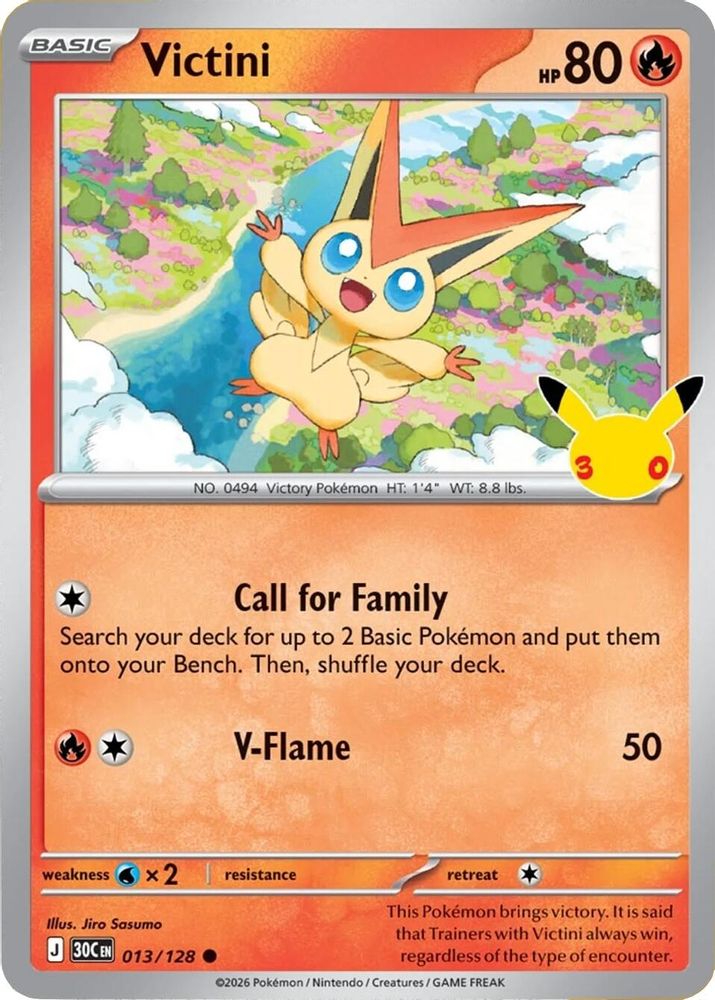 Victini 013/128 Common ME: 30th Celebration Holo