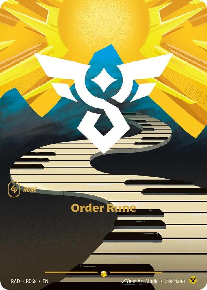 Order Rune (R06a) R06A Showcase Radiance Riftbound Foil NM