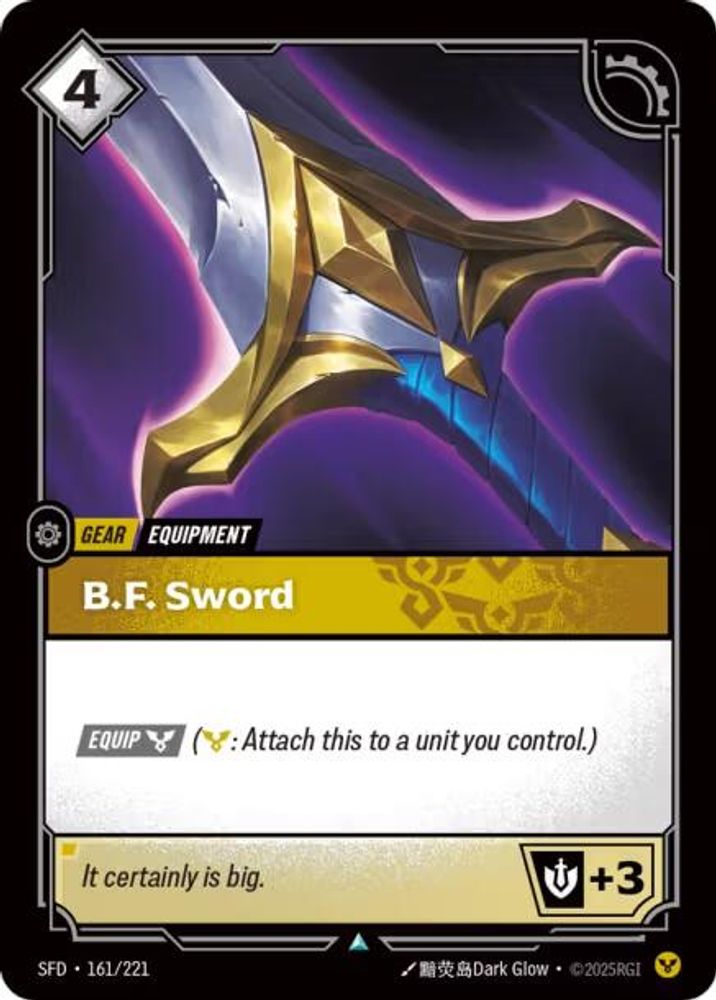 B.F. Sword 161/221 Uncommon Spiritforged