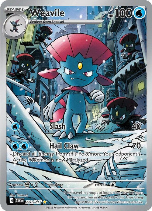 Weavile 228/217 Illustration Rare Ascended Heroes Holo