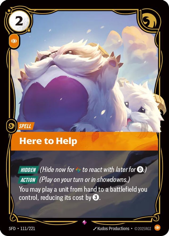 Here to Help 111/221 Rare Spiritforged Foil