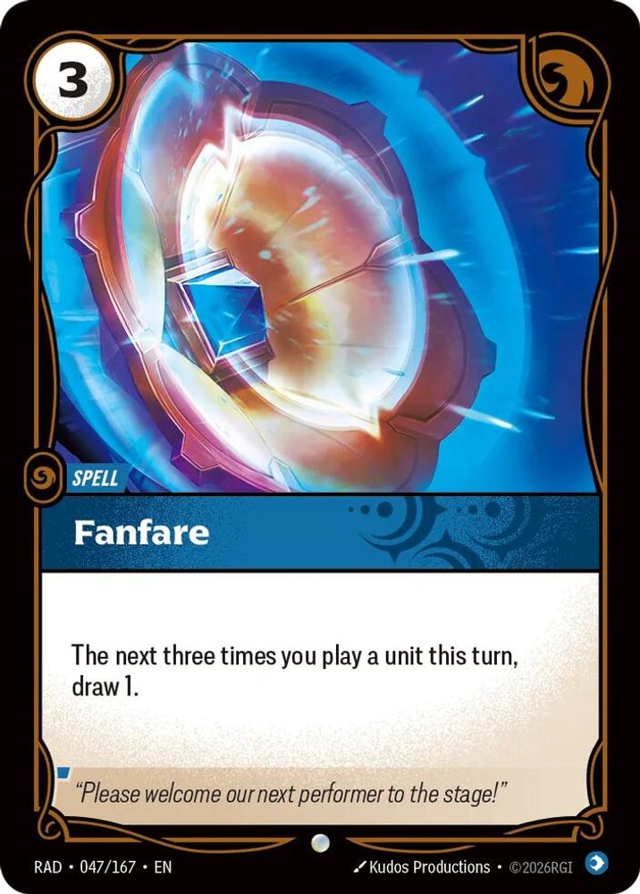 Fanfare 047/167 Common Radiance Riftbound NM